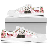 Pandas Pink Low Top Shoes For Women, Shoes For Men Custom Shoes