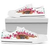 Boxer Flower And Butterfly Low Top Shoes For Women, Shoes For Men Custom Shoes