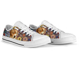 Golden Polygon Low Top Shoes For Women, Shoes For Men Custom Shoes