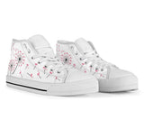 Flamingo Flower High Top Shoes For Women, Shoes For Men Custom Shoes