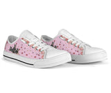 Heeler Pink Low Top Shoes For Women, Shoes For Men Custom Shoes