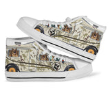 German Shepherd Camper High Top Shoes For Women, Shoes For Men Custom Shoes