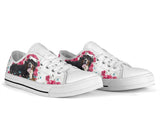 Bernese Mountain Flower And Butterfly Low Top Shoes For Women, Shoes For Men Custom Shoes