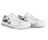 Butterfly Flowers Low Top Shoes For Women, Shoes For Men Custom Shoes