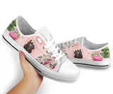 Scottish Terrier Flower Low Top Shoes For Women, Shoes For Men Custom Shoes