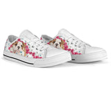 Bulldog Flowers And Butterfly Low Top Shoes For Women, Shoes For Men Custom Shoes