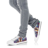 Shelties Flowers Butterfly Low Top Shoes For Women, Shoes For Men Custom Shoes