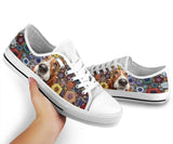 Basset Hound Polygon Low Top Shoes For Women, Shoes For Men Custom Shoes