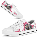 Heeler Flower And Butterfly Low Top Shoes For Women, Shoes For Men Custom Shoes