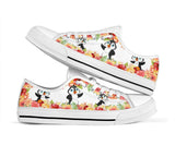 Penguin Beautiful Flowers Low Top Shoes For Women, Shoes For Men Custom Shoes