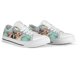 Chihuahua Flower Low Top Shoes For Women, Shoes For Men Custom Shoes