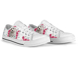 Bichon Frise Flower And Butterfly Low Top Shoes For Women, Shoes For Men Custom Shoes
