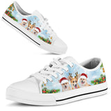 Corgi Lovely Christmas Low Top Shoes For Women, Shoes For Men Custom Shoes