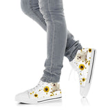Bichon Frise Sunflower High Top Shoes For Women, Shoes For Men Custom Shoes