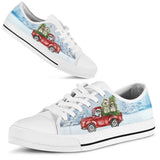 Red Car Shih Tzu Low Top Shoes For Women, Shoes For Men Custom Shoes
