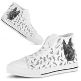 German Shepherd Feather High Top Shoes For Women, Shoes For Men Custom Shoes