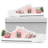 Heeler Flower Low Top Shoes For Women, Shoes For Men Custom Shoes