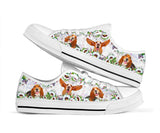 Dachshund Flower Low Top Shoes For Women, Shoes For Men Custom Shoes