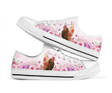 Chicken Pink Flower Low Top Shoes For Women, Shoes For Men Custom Shoes