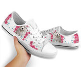 Bichon Frise Flower And Butterfly Low Top Shoes For Women, Shoes For Men Custom Shoes