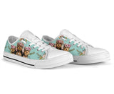Yorkshire Terrier Flower Low Top Shoes For Women, Shoes For Men Custom Shoes