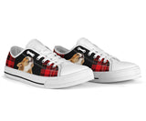 Corgi Buffalo Plaid Christmas Low Top Shoes For Women, Shoes For Men Custom Shoes