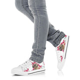 Shih Tzu Flower And Butterfly Low Top Shoes For Women, Shoes For Men Custom Shoes