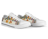 Chickens Flower Low Top Shoes For Women, Shoes For Men Custom Shoes