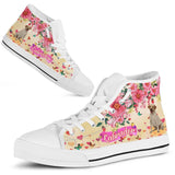 Cute Labrador Flower High Top Shoes For Women, Shoes For Men Custom Shoes