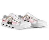 Pandas Pink Low Top Shoes For Women, Shoes For Men Custom Shoes