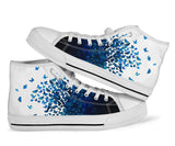 Dragonfly High Top Shoes For Women, Shoes For Men Custom Shoes