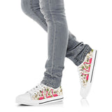 Flamingo And Wine Low Top Shoes For Women, Shoes For Men Custom Shoes