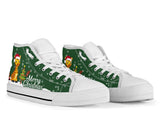 Giraffe Green Christmas High Top Shoes For Women, Shoes For Men Custom Shoes