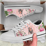 Greyhound Flower Low Top Shoes For Women, Shoes For Men Custom Shoes