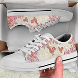 Chicken Red Pattern Low Top Shoes For Women, Shoes For Men Custom Shoes