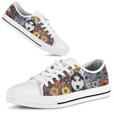 Husky Polygon Low Top Shoes For Women, Shoes For Men Custom Shoes
