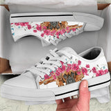 Boxer Flower And Butterfly Low Top Shoes For Women, Shoes For Men Custom Shoes