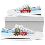 Red Car Shih Tzu Low Top Shoes For Women, Shoes For Men Custom Shoes