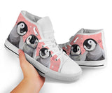 Penguin Cute High Top Shoes For Women, Shoes For Men Custom Shoes