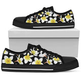 Yellow Plumeria Hawaiian Flowers Low Top Shoes For Men, Women