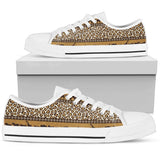 Zebra Leopard Skin Safari Low Top Shoes For Men, Women